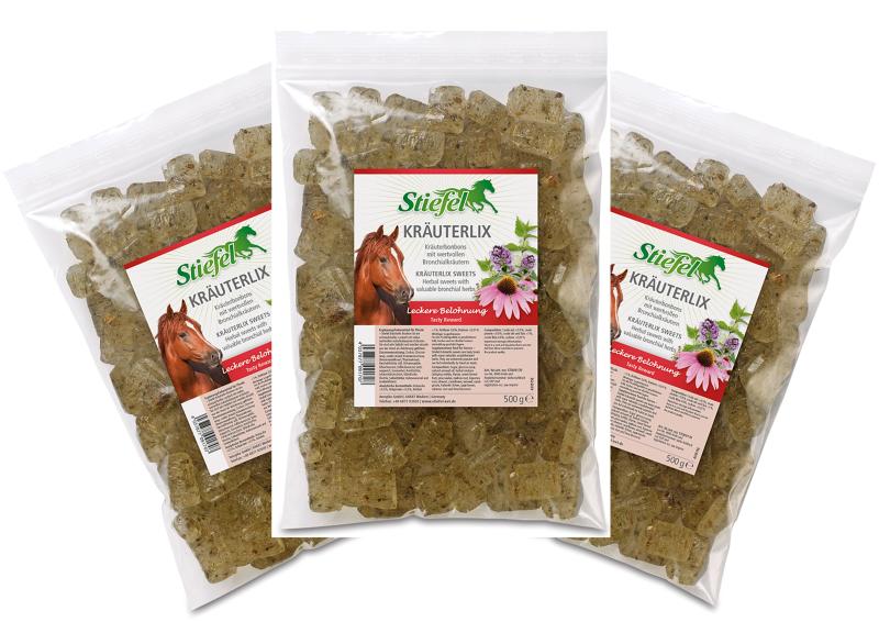 3x Stiefel Kräuterlix Bonbon 500g - Sparset